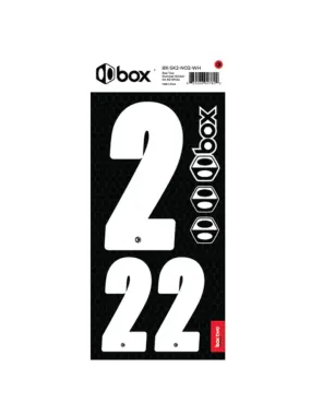 Box Two Number Sticker Kit White